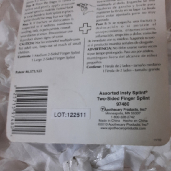 4 /$20 Flents Insty Splint Two Sided Finger Splints Pack NWOT Injuries Tape Free - Picture 6 of 7